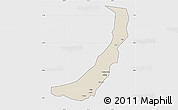 Shaded Relief Map of Melut, single color outside
