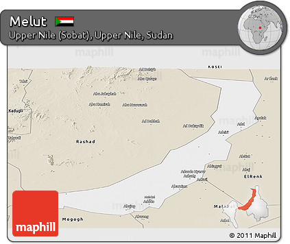 Classic Style Panoramic Map of Melut