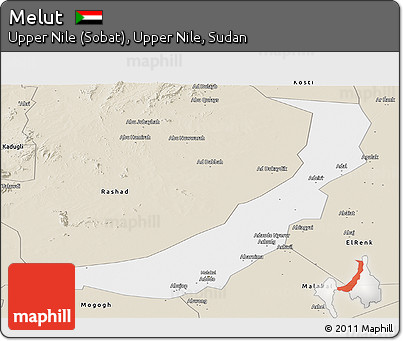 Classic Style Panoramic Map of Melut