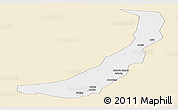 Classic Style Panoramic Map of Melut, single color outside