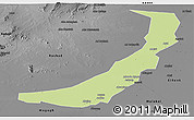 Physical Panoramic Map of Melut, darken, desaturated