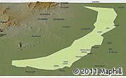 Physical Panoramic Map of Melut, darken