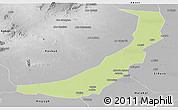 Physical Panoramic Map of Melut, desaturated