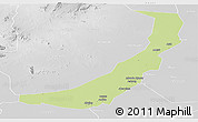Physical Panoramic Map of Melut, lighten, desaturated