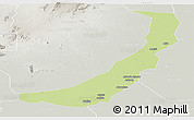 Physical Panoramic Map of Melut, lighten, semi-desaturated