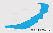 Political Panoramic Map of Melut, cropped outside