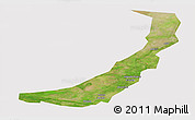Satellite Panoramic Map of Melut, cropped outside