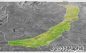 Satellite Panoramic Map of Melut, desaturated