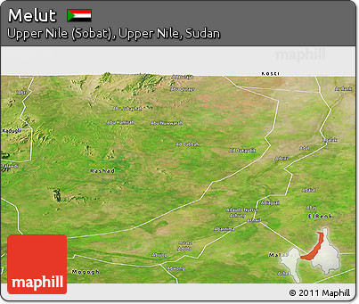 Satellite Panoramic Map of Melut
