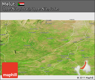 Satellite Panoramic Map of Melut