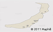 Shaded Relief Panoramic Map of Melut, cropped outside