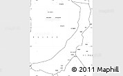 Blank Simple Map of Melut