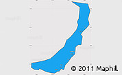 Political Simple Map of Melut, cropped outside