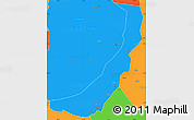Political Simple Map of Melut