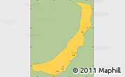 Savanna Style Simple Map of Melut, single color outside