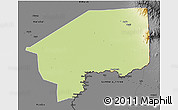 Physical 3D Map of Nasir, darken, desaturated