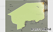 Physical 3D Map of Nasir, darken, semi-desaturated