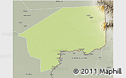Physical 3D Map of Nasir, semi-desaturated