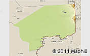 Physical 3D Map of Nasir, shaded relief outside