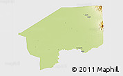 Physical 3D Map of Nasir, single color outside