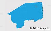Political 3D Map of Nasir, cropped outside
