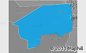 Political 3D Map of Nasir, desaturated
