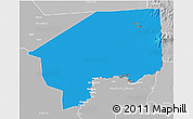 Political 3D Map of Nasir, lighten, desaturated