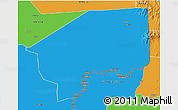 Political 3D Map of Nasir