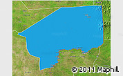 Political 3D Map of Nasir, satellite outside
