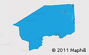 Political 3D Map of Nasir, single color outside
