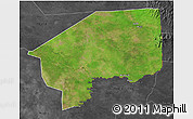 Satellite 3D Map of Nasir, darken, desaturated