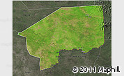 Satellite 3D Map of Nasir, darken, semi-desaturated