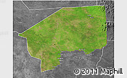 Satellite 3D Map of Nasir, desaturated