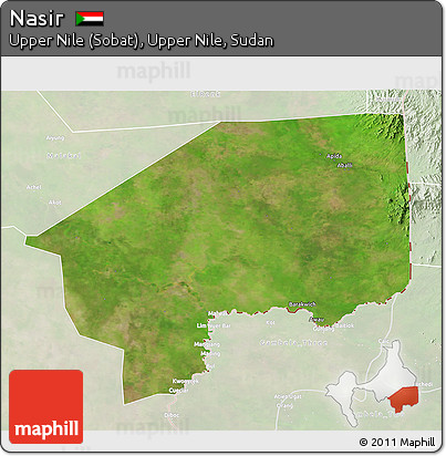 Satellite 3D Map of Nasir, lighten