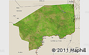 Satellite 3D Map of Nasir, shaded relief outside