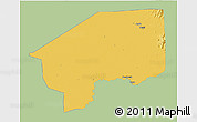 Savanna Style 3D Map of Nasir, single color outside