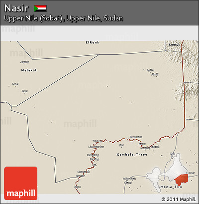 Shaded Relief 3D Map of Nasir