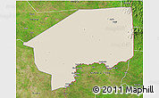 Shaded Relief 3D Map of Nasir, satellite outside
