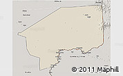 Shaded Relief 3D Map of Nasir, semi-desaturated