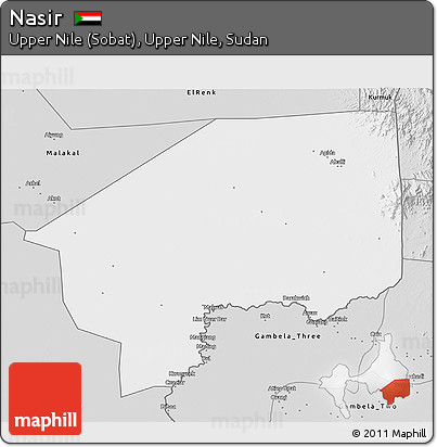 Silver Style 3D Map of Nasir