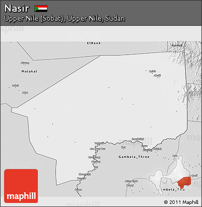 Silver Style 3D Map of Nasir
