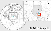 Blank Location Map of Nasir, highlighted country, highlighted parent region, within the entire country