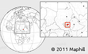 Blank Location Map of Nasir, highlighted grandparent region, within the entire country