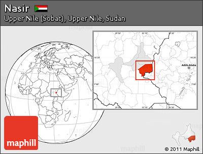 Blank Location Map of Nasir, highlighted parent region