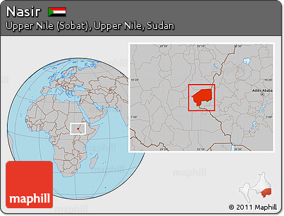 Gray Location Map of Nasir