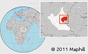 Gray Location Map of Nasir, highlighted grandparent region