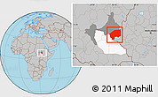 Gray Location Map of Nasir, highlighted parent region, highlighted grandparent region
