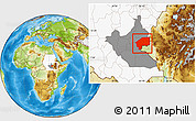 Physical Location Map of Nasir, highlighted country, highlighted grandparent region