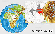 Physical Location Map of Nasir, highlighted country, highlighted parent region