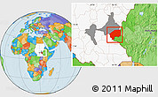 Political Location Map of Nasir, highlighted country, highlighted parent region